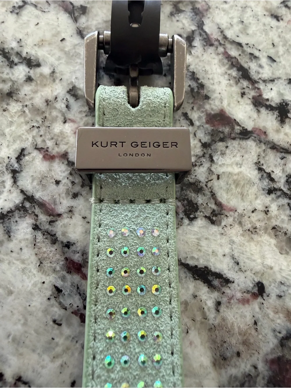 Genuine Suede Leather Rhinestone Belt – Kurt Geiger